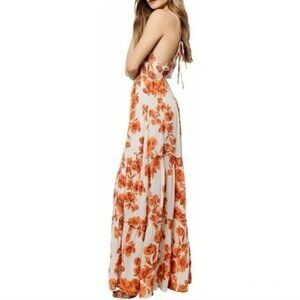 Free People Intimately Garden Party Floral Printed Tiered Maxi Dress SZ S